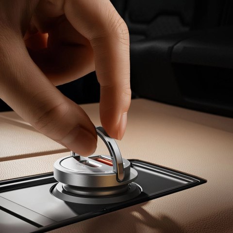 Ładowarka samochodowa Orico MiniRing Pro 45W USB-A + USB-C - srebrna