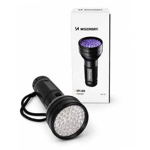 Latarka UV Wozinsky IP65 do wykrywania śladów 51 ledów - czarna