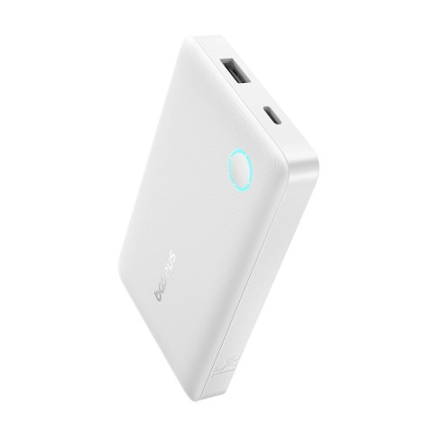 Powerbank Baseus EnerFill FP11 10000mAh 15W z białym kablem USB-C 20V/3A 30cm - biały