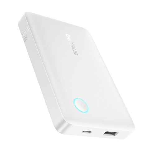 Powerbank Baseus EnerFill FP11 10000mAh 15W z białym kablem USB-C 20V/3A 30cm - biały