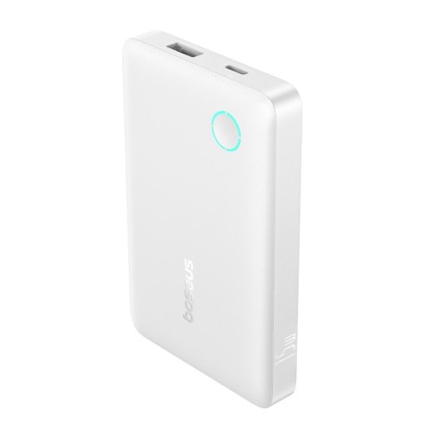 Powerbank Baseus EnerFill FP11 10000mAh 15W z białym kablem USB-C 20V/3A 30cm - biały