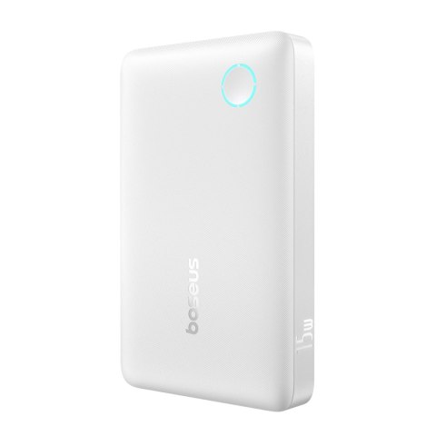 Powerbank Baseus EnerFill FP11 10000mAh 15W z białym kablem USB-C 20V/3A 30cm - biały