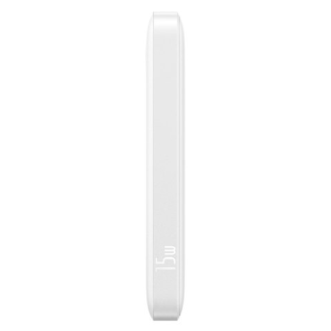 Powerbank Baseus EnerFill FP11 10000mAh 15W z białym kablem USB-C 20V/3A 30cm - biały