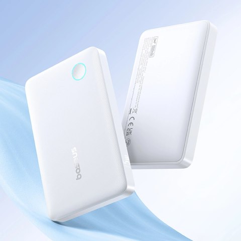 Powerbank Baseus EnerFill FP11 10000mAh 15W z białym kablem USB-C 20V/3A 30cm - biały