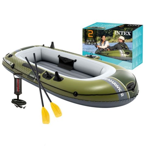 Ponton dmuchany Seahawk 2 2-osobowy pompka 2 wiosła INTEX 66332