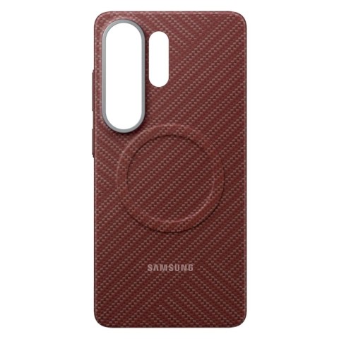 Etui Samsung Carbon Magnet Case do Samsung Galaxy S26 Ultra kompatybilne z MagSafe - czerwone