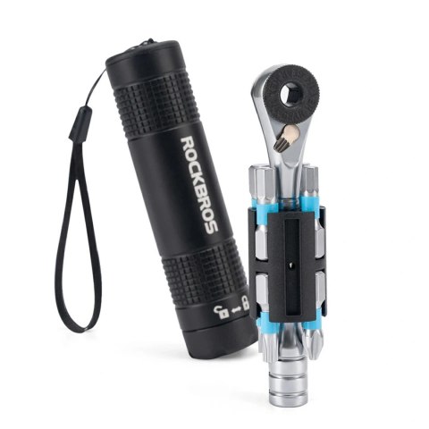 Multitool rowerowy Rockbros TG-8601 grzechotka S2 cylindryczna obudowa - czarny