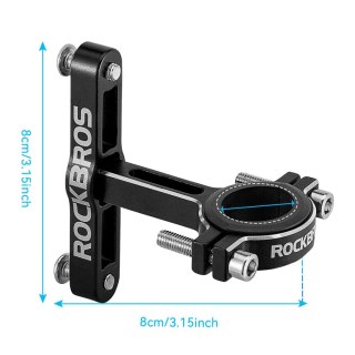 Adapter koszyka na bidon Rockbros KS-416 aluminiowy regulowany - czarny