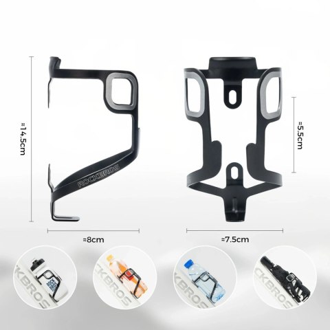 Koszyk na bidon Rockbros BBC2504 aluminiowy ultralekki - czarny
