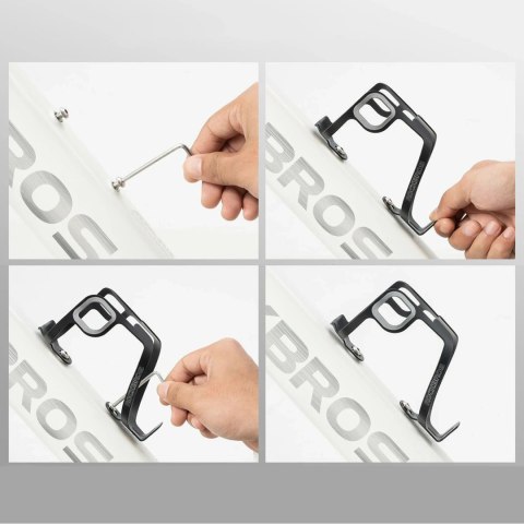 Koszyk na bidon Rockbros BBC2504 aluminiowy ultralekki - czarny