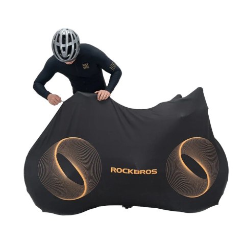 Pokrowiec elastyczny Rockbros D97 na rowery górskie gravelowe elektryczne 24"-29" i szosowe 700C - czarny