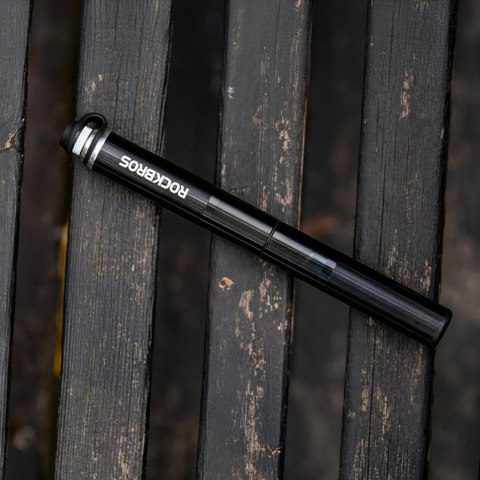 Pompka rowerowa Rockbros HQ-67A-L03 BK z manometrem - czarna