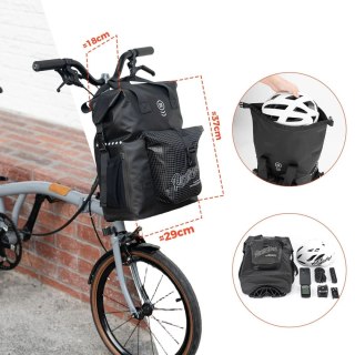 Torba rowerowa Rockbros AS-158 na kierownicę do roweru składanego Brompton 18 l - czarna