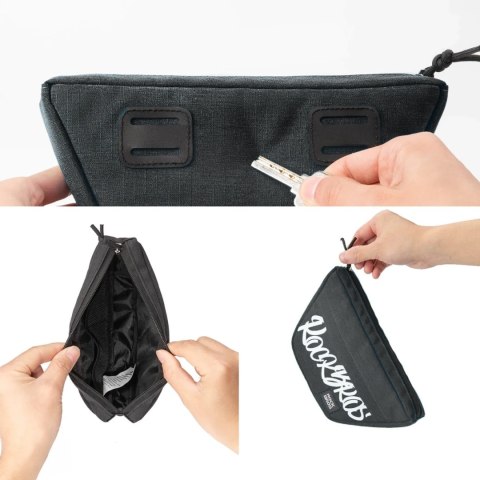 Torba rowerowa Rockbros G011 Flash Journey na kierownicę trapezoidalna 0,7 l - czarna