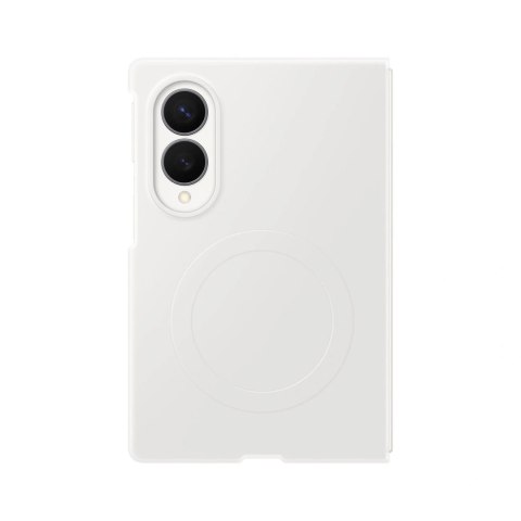 Etui Samsung Silicone Magnet Case do Samsung Galaxy Z Fold 8 kompatybilne z MagSafe + 2 szt. folii antyrefleksyjnej - białe
