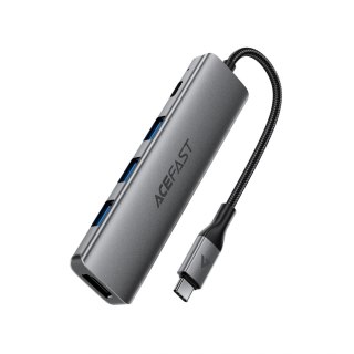 Hub USB Acefast J16 stacja dokująca USB-C 5w1 HDMI 4K 60Hz PD90W - szara