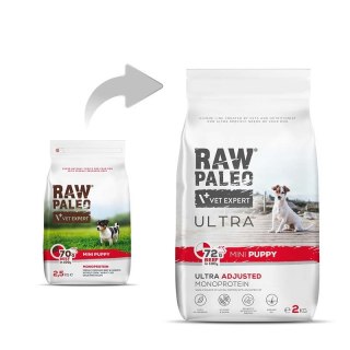 Vetexpert Raw Paleo Ultra Karma Dla Szczeniąt Małych Ras Wołowina 8kg