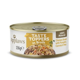 Applaws® Taste Toppers Naturalna Mokra Karma Dla Psów Kurczak Z Dynią, Marchewką I Groszkiem W Bulionie 156 G Puszka