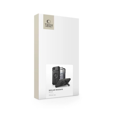 Etui Tech-Protect Kevlar Magsafe na iPhone 16e / 17e - czarne