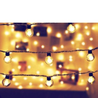 Lampki solarne ogrodowe girlanda 20 LED z czujnikiem zmierzchu