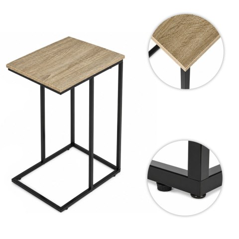 Stolik pomocniczy boczny pod laptopa metalowy stelaż loft ModernHome
