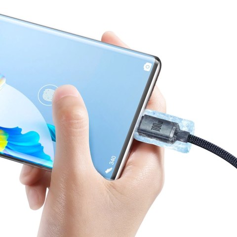 Baseus Crystal Shine Series kabel przewód USB do szybkiego ładowania i transferu danych USB Typ A - USB Typ C 100W 1,2m czarny (