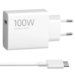 Wall Charger Xiaomi MY-19-ER, 100W, 6.1A, 1 x USB-A, with USB-C Cable, White BHR095VEU