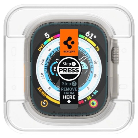 Szkło hartowane Spigen Glas.tR EZ Fit na Apple Watch Ultra / Ultra 2 (49 mm) - 2 szt.