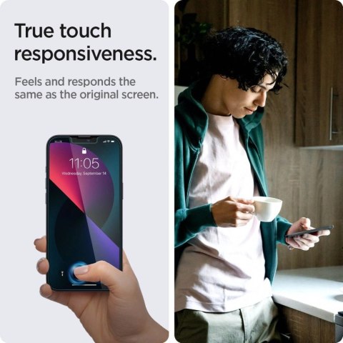Szkło hartowane Spigen Glas.tR EZ Fit na iPhone 13 / 13 Pro / 14 / 16e / 17e- 2 szt.