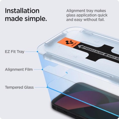 Szkło hartowane Spigen Glas.tR EZ Fit na iPhone 13 / 13 Pro / 14 / 16e / 17e- 2 szt.