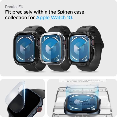 Szkło hybrydowe Spigen Elite Shield "EZ FIT" 2-Pack na Apple Watch 42 mm - przezroczyste