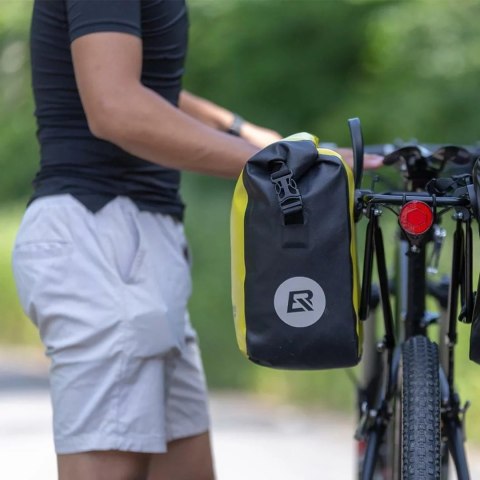 Sakwa rowerowa Rockbros AS-003-1Y wodoodporna z paskiem na ramię montaż przód/tył 10-14l - żółta