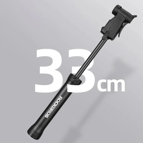 Mini pompka rowerowa ROCKBROS TM-1701P 80 PSI do wentyli Presta i Schrader - czarna