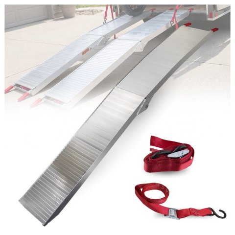 Rampa aluminiowa składana 340kg 205cm antypoślizgowa motocykl kosiarka
