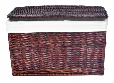 Kufer wiklinowy 105L 66x40x40 cm brązowy
