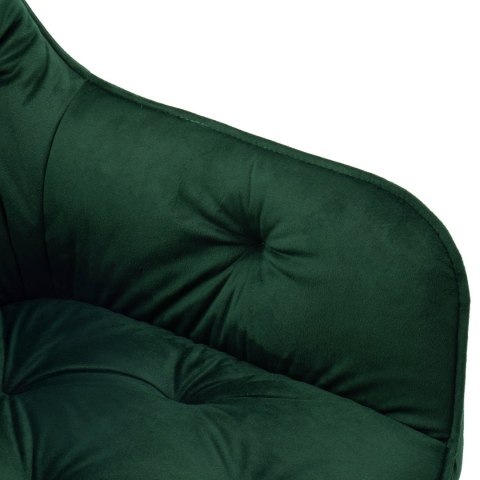 Krzesło welurowe NEVADA VELVET ciemnozielone