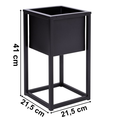 Kwietnik Concove loft 40 cm czarny