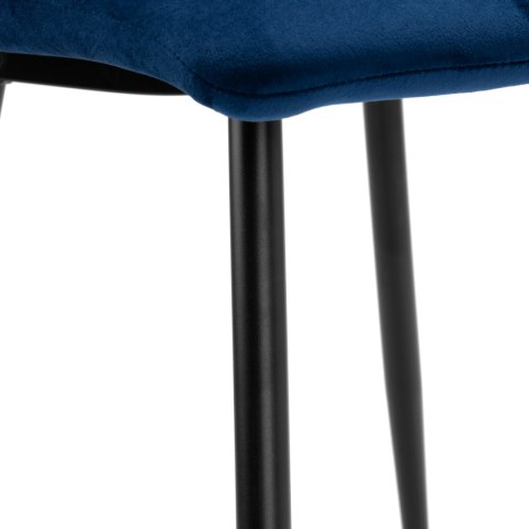 Krzesło welurowe DENVER velvet niebieskie