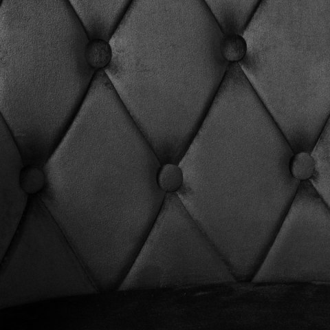 Krzesło welurowe ATLANTA VELVET czarne