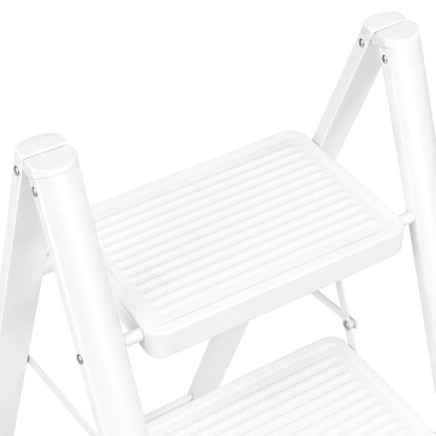Drabinka 3-stopniowa metalowa EASYSTEP składana WHITE