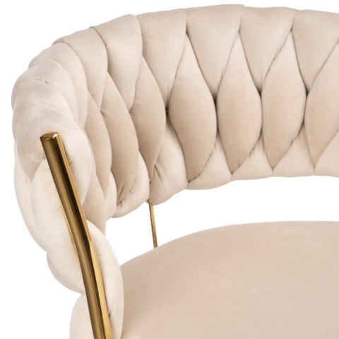 Hoker barowy Tresso Gold beżowy Velvet