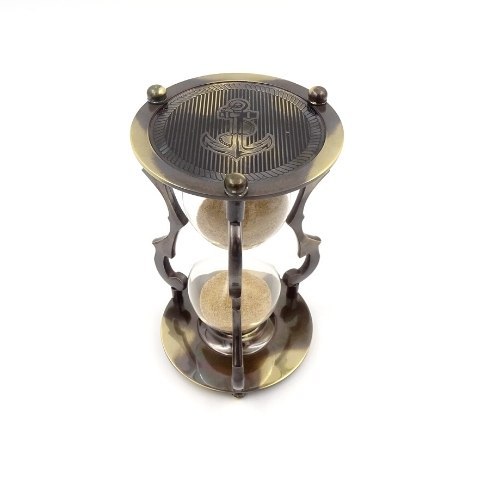 Elegancka Klepsydra Dekoracyjna Mosiężna 5 min - NC2677
