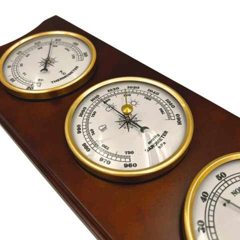 Elegancka Stacja Pogody - Barometr Termometr Higrometr 36cm Retro - YG336