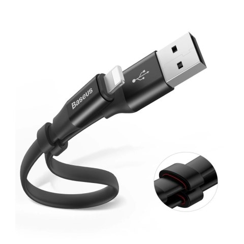 Kabel Baseus Nimble USB-A / Lightning 2A 0.23 m - czarny