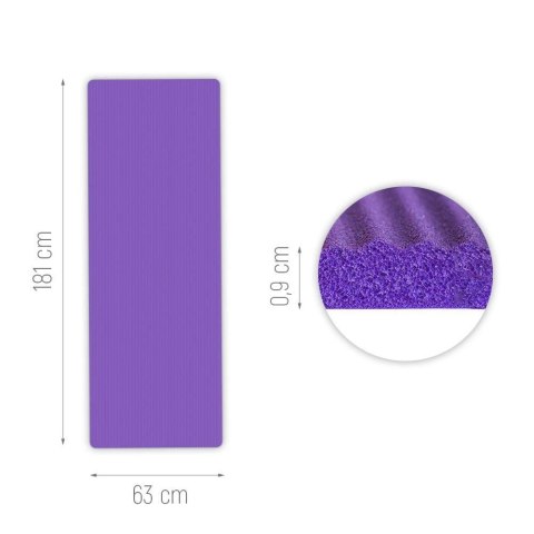 Wozinsky mata do ćwiczeń 181 x 63 x 0,9 cm gruba mata gimnastyczna do jogi niebieska