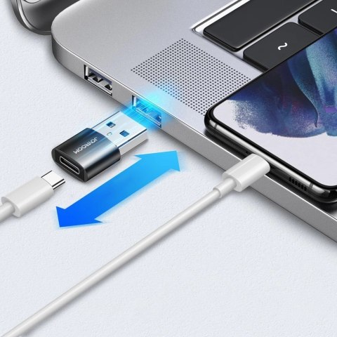 Joyroom adapter przejściówka z USB Typ C (żeński) na USB (męski) 2 szt. czarny (S-H152 Black)