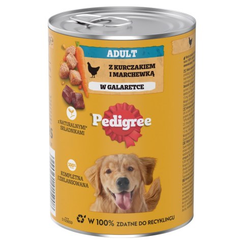 Pedigree Mokra Karma Dla Dorosłych Psów Z Kurczakiem I Warzywami W Galaretce 400g