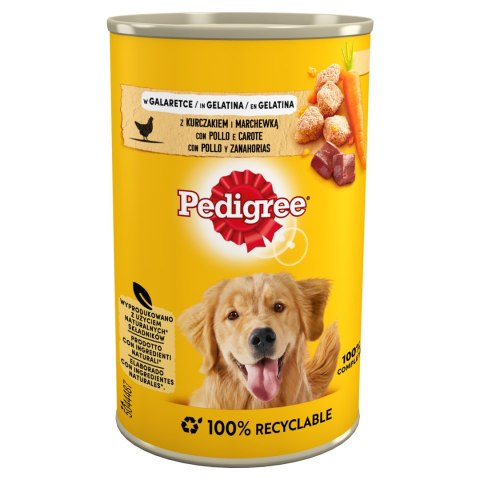 Pedigree Mokra Karma Dla Dorosłych Psów Z Kurczakiem I Warzywami W Galaretce 400g