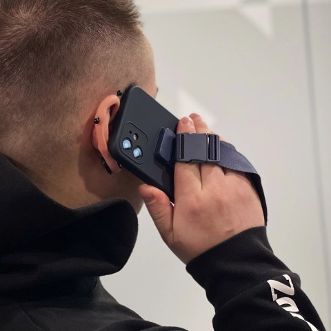 Rope case żelowe etui ze smyczą łańcuszkiem torebka smycz Xiaomi Redmi Note 10 5G / Poco M3 Pro czerwony