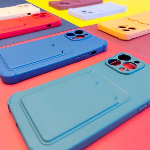 Card Armor Case etui pokrowiec do iPhone 13 Pro portfel na kartę silikonowe pancerne etui Air Bag pomarańczowy